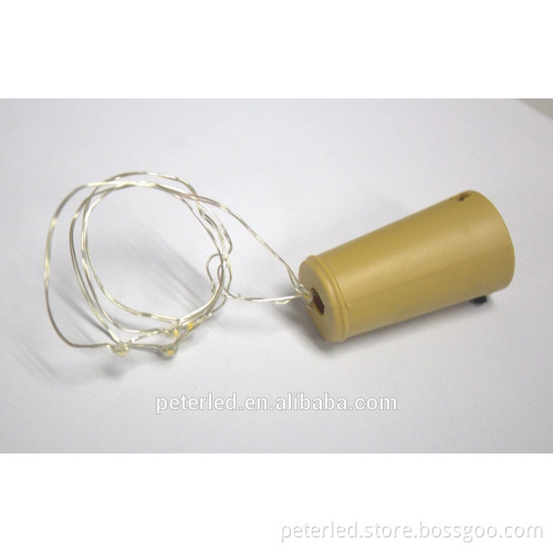 LED fairy Battery copper wire string Lights with glass bottle cap